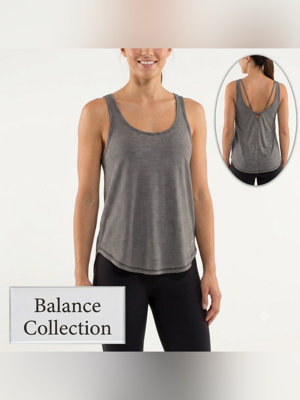 Balance Collection Criss Cross Back Tank Top Small